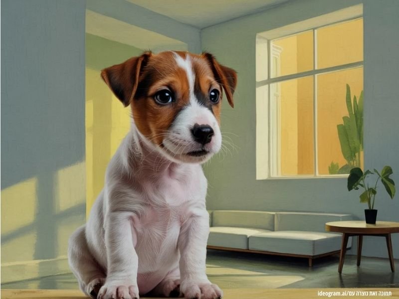 גק ראסל קטן וחמוד בבית חם ואוהב לאחר אימוץ